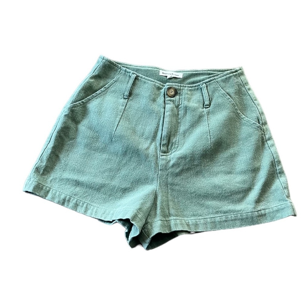 Newbury Kustom Womens Sage Green Hi-Waisted Shorts Size Small
